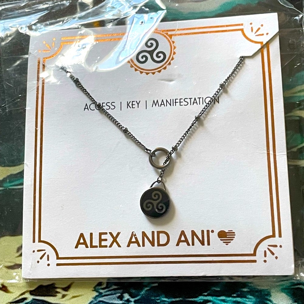 NWT Alex And Ani Triskelion Lariat Necklace